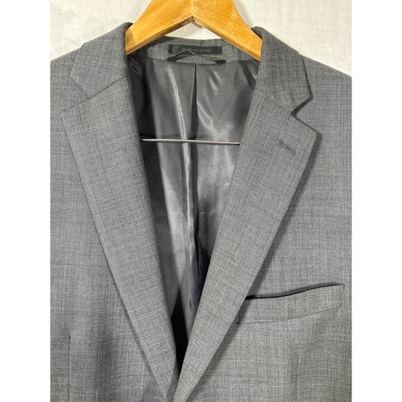 Ralph Lauren LRL Sport Coat 44L Gray Wool Made in Canada Lined Suit Stretch - Picture 6 of 16